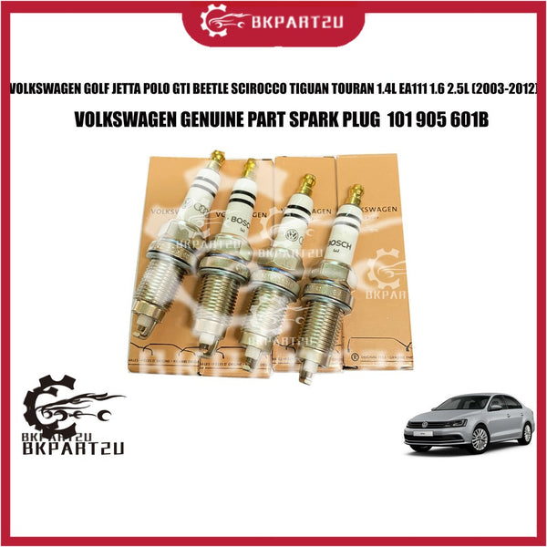 Volkswagen Golf Jetta Polo Beetle Scirocco Tiguan Touran 2003-2012 Spark Plug 4 PCS 101 905 601 B
