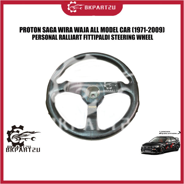 PROTON SAGA WIRA WAJA ALL MODEL CAR (1971-2009) PERSONAL RALLIART FITTIPALDI STEERING WHEEL MADE IN ITALY ORI NARDI