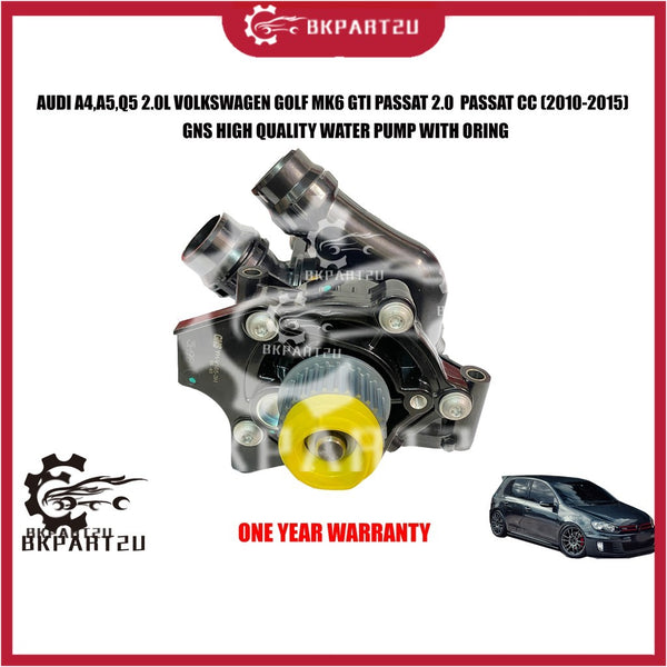 VOLKSWAGEN GOLF MK6 GTI PASSAT CC 2.0 AUDI A4,A5,Q5 (2010-2015) WATER PUMP MADE BY GNS ONE YEAR WARRANTY 06H 121 026