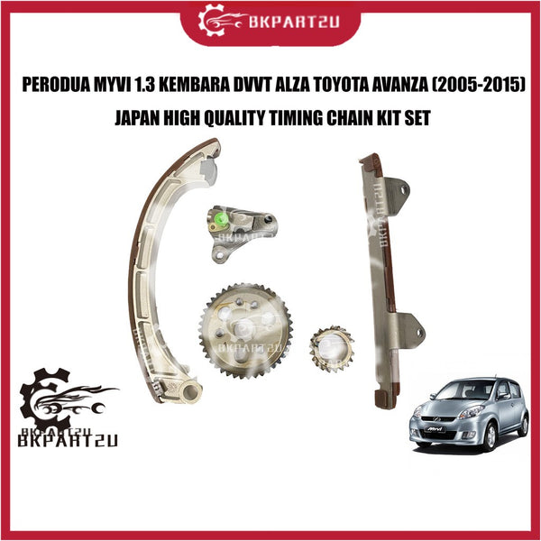 PERODUA MYVI KEMBARA DVVT ALZA TOYOTA AVANZA 1.3 (2005-2015) TIMING CHAIN SET MADE IN JAPAN HIGH QUALITY  ALL IN THE BOX