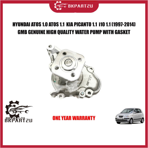 HYUNDAI ATOS 1.0 ATOS 1.1 KIA PICANTO 1.1  i10 1.1(1997-2014) WATER PUMP MADE BY GNS 25100-02566 ONE YEAR WARRANTY