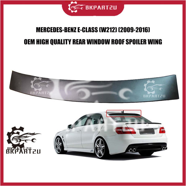 MERCEDES-BENZ E-CLASS ALL MODEL  (W212) (2009-2016) REAR WINDOW ROOF SPOILER WING UP MATTE BLACK HIGH QUALITY