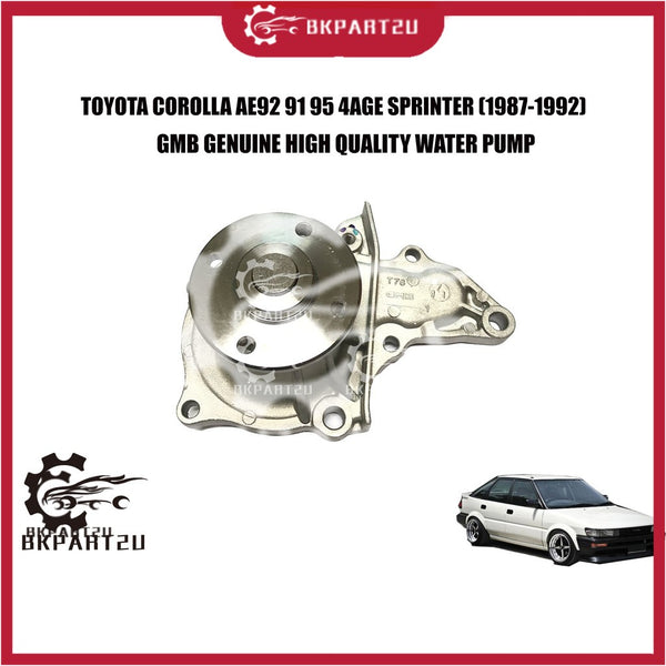 TOYOTA COROLLA AE92 91 95 4AGE SPRINTER CARINA (1987-1992) WATER PUMP WITH GASKET MADE BY GMB GWT-78 16110-15070