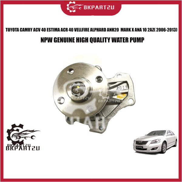 TOYOTA CAMRY ACV 40 ESTIMA ACR 40 VELLFIRE ANH20 MARK X ANA 10 2AZ( 2006-2013) WATER PUMP WITH GASKET T-166 16100-0H045