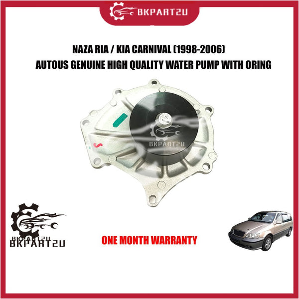 NAZA RIA / KIA CARNIVAL (1998-2006) WATER PUMP MADE BY AUTOUES WATER PUMP 0K9BV 15010 ONE MONTH WARRANTY