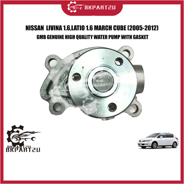 NISSAN  LIVINA 1.6,LATIO 1.6 MARCH CUBE (2005-2012) WATER PUMP MADE BY GMB WATER PUMP GWN-89A 21010-ED025