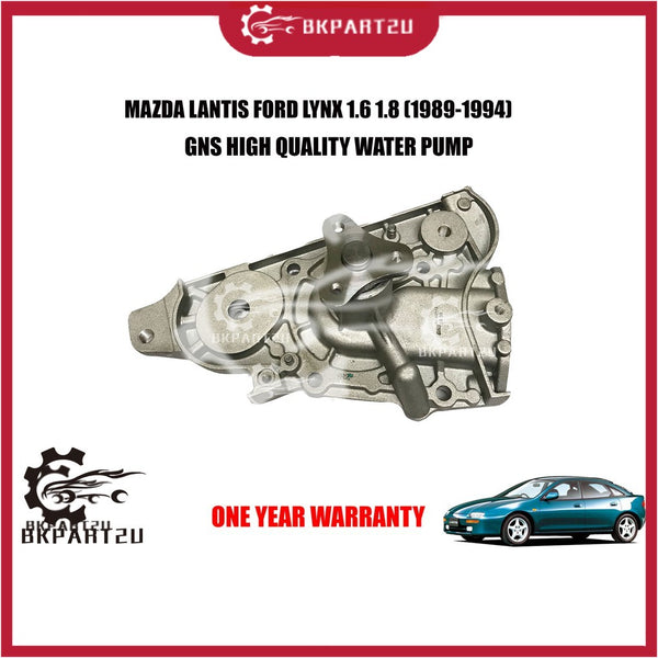 MAZDA LANTIS FORD LYNX 1.6 1.8 (1989-1994) WATER PUMP MADE BY GNS HIGH QUALITY WATER PUMP ONE YEAR WARRANTY WP-MZ39-Y
