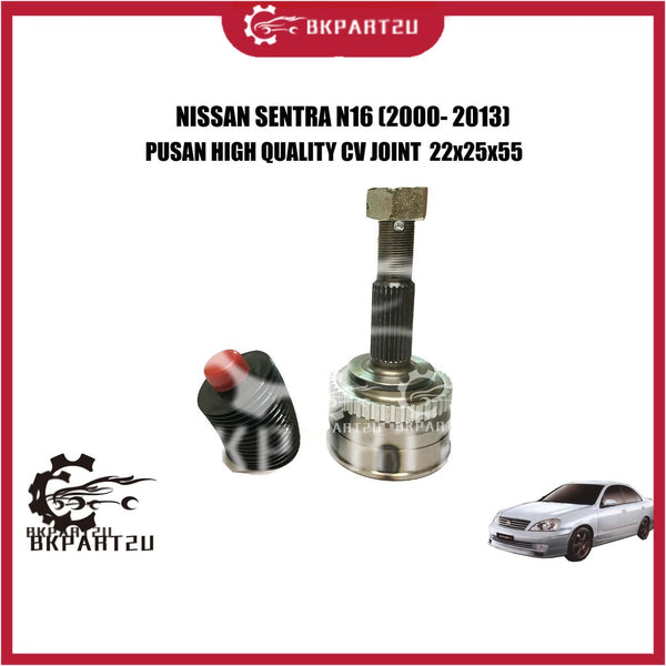 NISSAN SENTRA N16 (2000- 2013) CV JOINT (DRIVE SHAFT HEAD) MADE BY PUSAN HIGH QUALITY C.V JOINT NI-1-1009-ABS 22x25x55