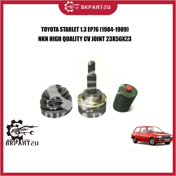 TOYOTA STARLET 1.3 EP76 (1984-1989) CV JOINT (DRIVE SHAFT HEAD) MADE BY NKN C.V JOINT N-1017-2H 43410-10020 23X56X23
