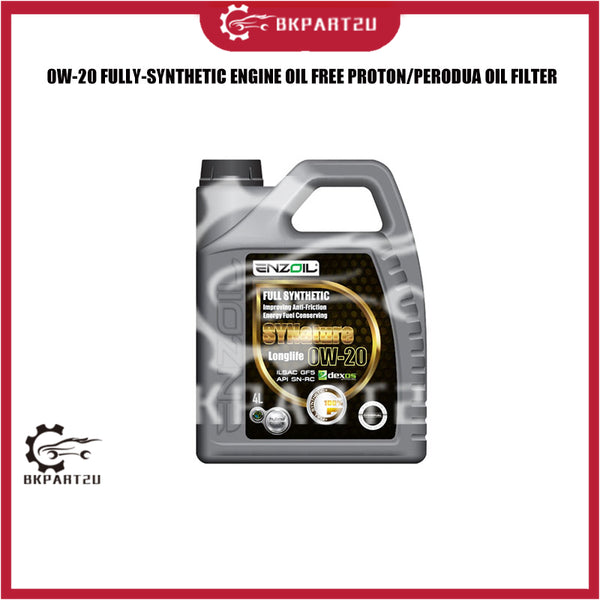 0W-30 Enzoil Fully-Synthetic API SN 0W-30 Car Engine Oil-4 litres[ Free mileage sticker] 0w30 12000KM !! FREE OIL FILTER