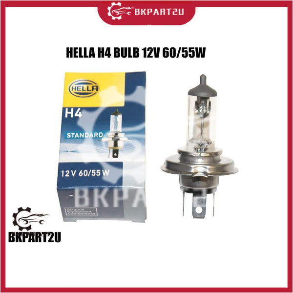 HELLA HALOGEN BULB H4 12V 60/55W HIGH QUALITY PROTON SAGA WIRA PERODUA MYVI VIVA AXIA