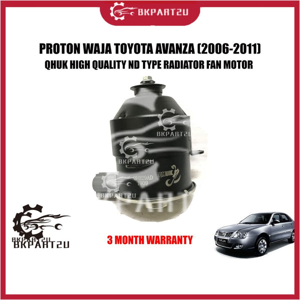 PROTON WAJA TOYOTA AVANZA (2006-2011)  FAN MOTOR (ND) MADE BY QHUK  HIGH QUALITY RADIATOR FAN MOTOR 3 MONTH WARRANTY