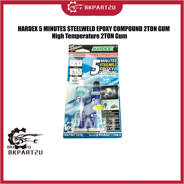 HARDEX 5 MINUTES STEELWELD EPOXY COMPOUND 2TON GUM PROFESSIONAL ADHESIVE & SILICONE PRODUCTS REPAIR,CAN BE DRILLED HE-5