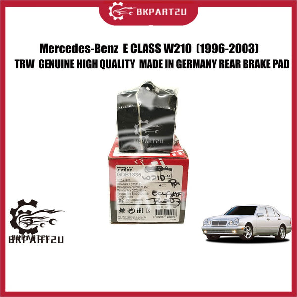 Mercedes-Benz  E CLASS W210 (1996-2003) REAR BRAKE PADS MADE BY TRW GENUINE HIGH QUALITY  MADE IN GERMANY REAR BRAKE PAD
