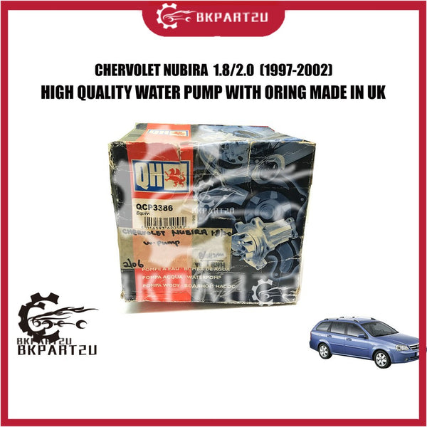 CHERVOLET NUBIRA 1.8/2.0 (1997-2002) WATER PUMP MADE BY QHUK HIGH QUALITY WATER PUMP WITH ORING MADE IN UK QCP3386