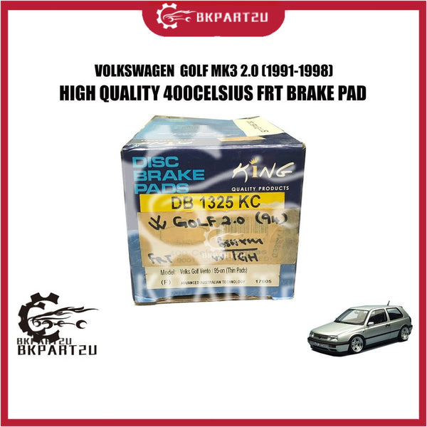 VOLKSWAGEN GOLF MK3 2.0 PASSAT VENTO AUDI 80 (1991-1998) MADE BY KING FRONT BRAKE PAD DB1325