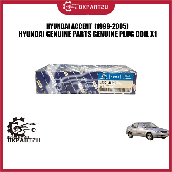 [SHIP-OUT on 48 hours] HYUNDAI ACCENT  (1999-2005) HYUNDAI GENUINE PARTS GENUINE PLUG COIL MADE IN KOREA 27301-26640 X1