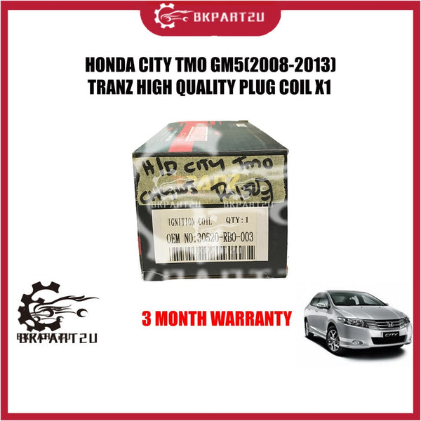 [Delivery on 48 hours]HONDA CITY TMO GM5(2008-2013)TRANZ HIGH QUALITY PLUG COIL X1 Warranty 3 MONTH 305020-RBO-003