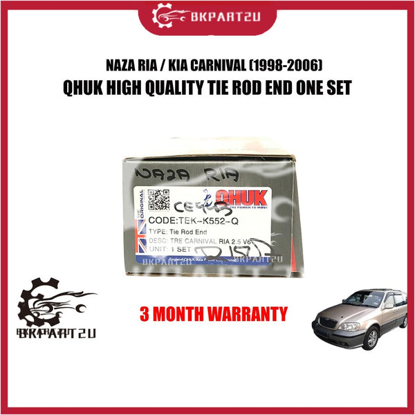 NAZA RIA KIA CARNIVAL (1998-2006) OEM HIGH QUALITY TIE ROD END 2 PCS TEK-K552-Q 3 MONTH WARRANTY