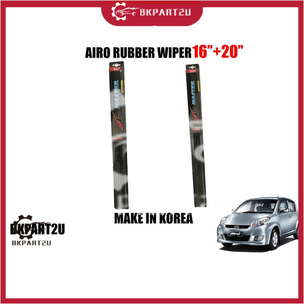 Airo Rubber Wiper Perodua Myvi 1st Model 16''+20'' High Quality Nice And Clean  Make In Korea  ONE SET  GET 2 THING
