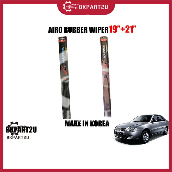 Airo Rubber Wiper Proton WAJA 19''+21'' High Quality Nice And Clean  Make In Korea Branded ONE SET ONE PRICE GET 2 THING