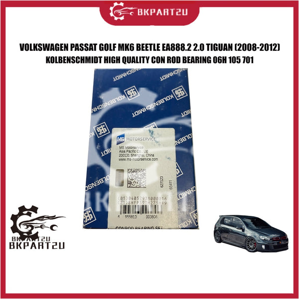 VOLKSWAGEN PASSAT GOLF MK6 BEETLE EA888.2 2.0 TIGUAN (2008-2012) CON ROD BEARING MADE BY KOLBENSCHMIDT 06H 105 701