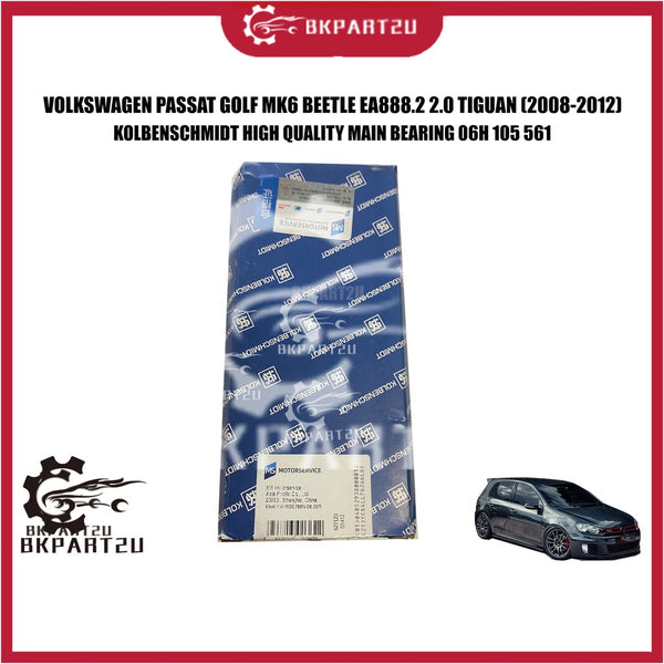 VOLKSWAGEN PASSAT GOLF MK6 BEETLE EA888.2 2.0 TIGUAN (2008-2012) MAIN BEARING SET MADE BY KOLBENSCHMIDT 06H 105 561