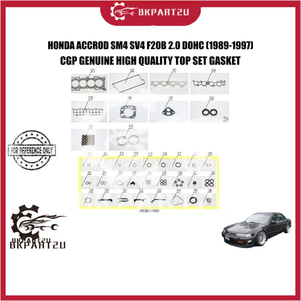 HONDA ACCORD SM4 SV4 F20B 2.0 DOHC (1989-1997) TOP OVERHAUL SET GASKET CARBON MATEL SET