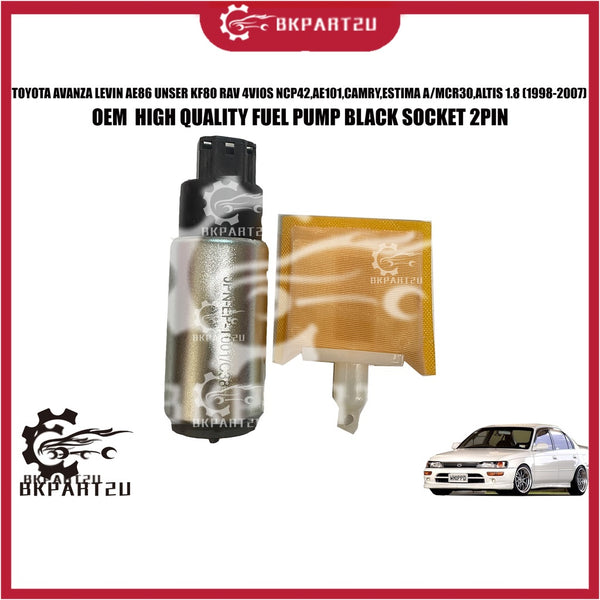 TOYOTA AVANZA LEVIN AE86 UNSER RAV 4 VIOS NCP42 AE101 CAMRY ESTIMA ALTIS 1.8 (1998-2007) FUEL PUMP BLACK SOCKET JAPAN