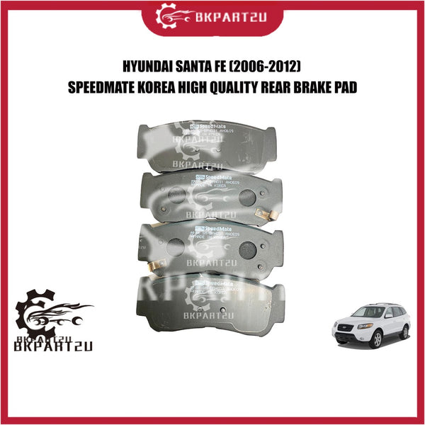 HYUNDAI SANTA FE (2006-2012) REAR BRAKE PAD BELAKANG MADE BY SPEED MATE KOREA ASBESTSO FREE