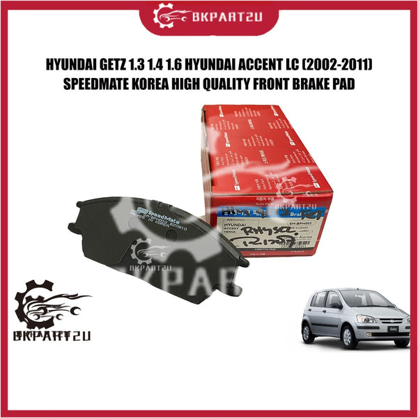 HYUNDAI GETZ 1.3 1.4 1.6 HYUNDAI ACCENT LC (2002-2011) FRONT BRAKE PAD BELAKANG MADE BY SPEED MATE KOREA ASBESTSO FREE