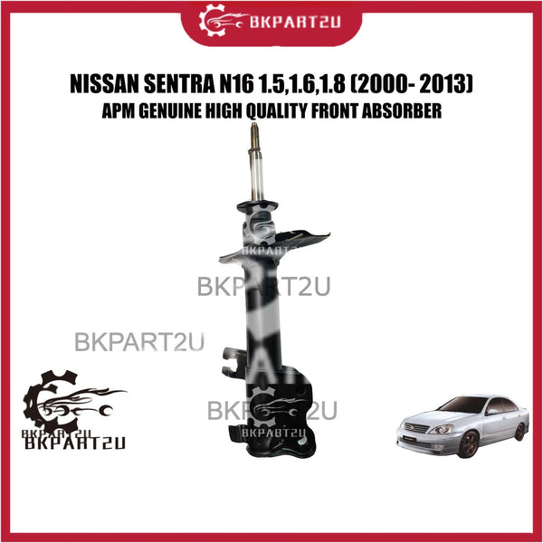 NISSAN SENTRA N16 1.5,1.6,1.8 (2000- 2013) FRONT ABSORBER  DEPAN ABSORBER MADE BY APM PRICE PER SET