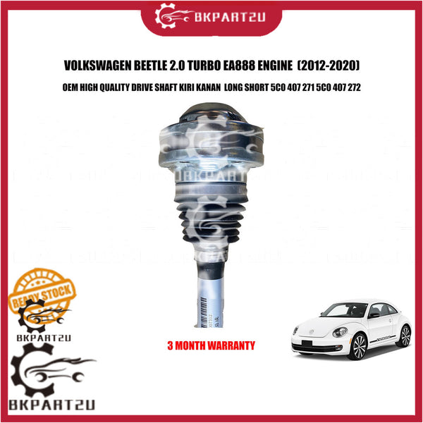 VOLKSWAGEN BEETLE 2.0 TURBO EA888 ENGINE (2012-2020) DRIVE SHAFT KIRI KANAN  LONG SHORT 5C0 407 271 5C0 407 272