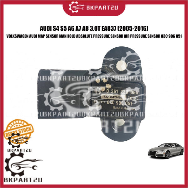 AUDI S4 S5 A6 A7 A8 3.0T EA837 MAP SENSOR MANIFOLD ABSOLUTE PRESSURE SENSOR AIR PRESSURE SENSOR AUDI ORI 03C 906 051