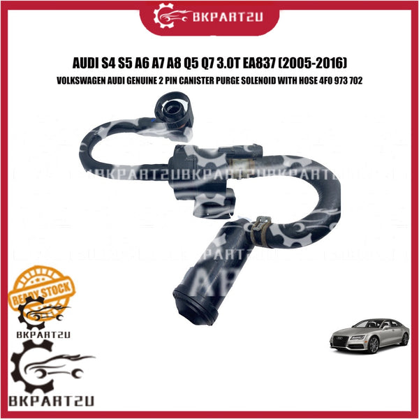AUDI S4 S5 A6 A7 A8 3.0T EA837 (2005-2016) 2 PIN CANISTER PURGE SOLENOID WITH HOSE EVAPORATOR VALVE 2ND 06E 133 781 K