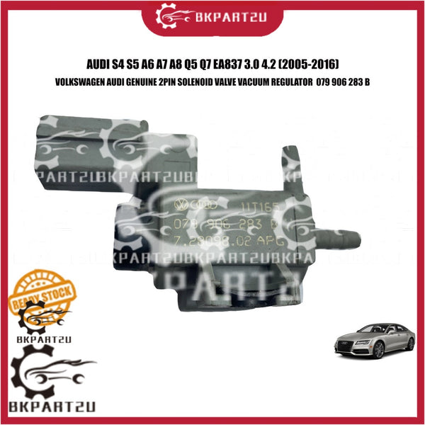 AUDI S4 S5 A6 A7 A8 Q5 Q7 EA837 3.0 4.2 (2005-2016) 2PIN SOLENOID VALVE VACUUM REGULATOR ORI HALF CUT 079 906 283 B