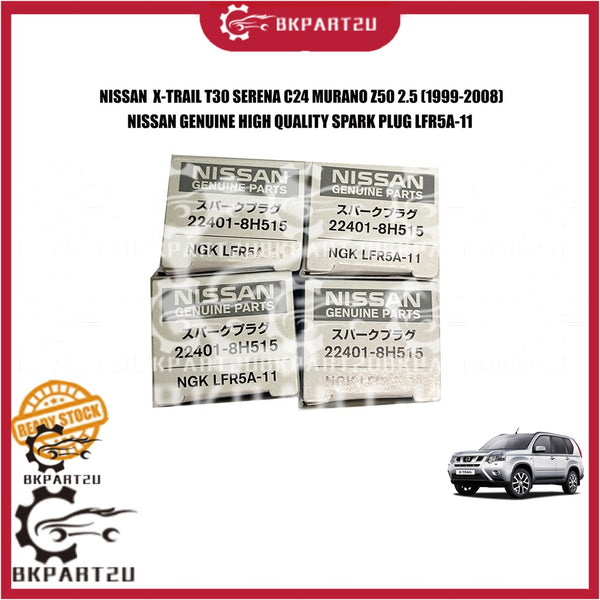 NISSAN  X-TRAIL T30 SERENA C24 MURANO Z50 2.5 (1999-2008) SPARK PLUG MADE BY NISSAN JAPAN GENUINE 22401-8H515 ONE SET