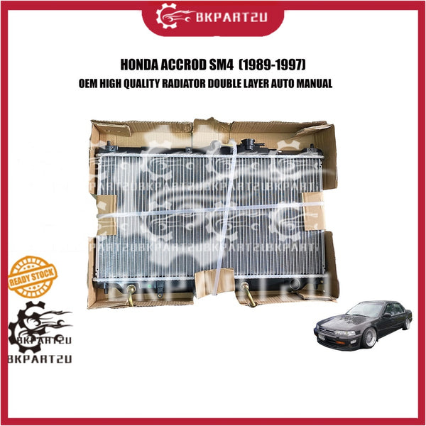 HONDA ACCROD SM4 (1989-1997) RADIATOR DOUBLE TANGKI AIR 2ROW MADE BY OEM 3 MONTH WARRANTY