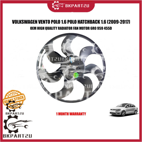 VOLKSWAGEN VENTO POLO 1.6 AUDI A1 2009-2017 FAN MOTOR WITH FAN BLADE RADIATOR MOTOR 6R0 959 455D