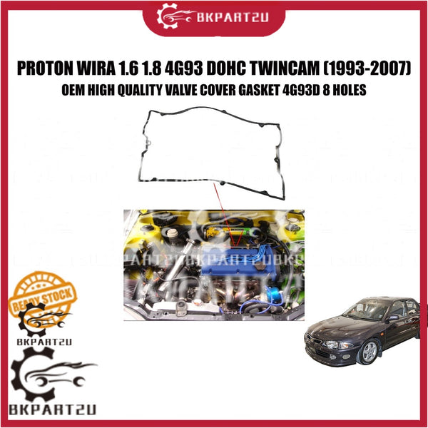 PROTON WIRA PUTRA SATRIA GTI GSR TURBO DOHC 1.5 1.6 1.8 4G91 4G92 4G93 4G93T VALVE COVER GASKET 8 HOLES