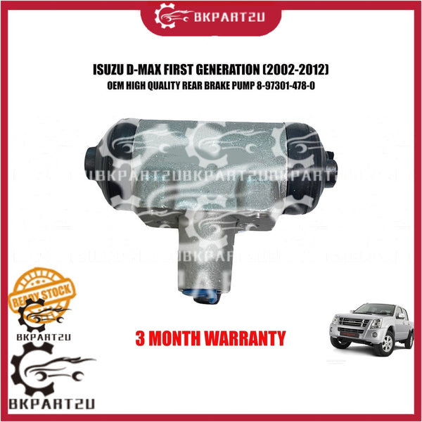 ISUZU D-MAX FIRST GENERATION (2002-2012)  REAR BRAKE PUMP PUMP BELAKANG MADE BY OEM 8-97301-478-0 1 MONTH WARRANTY
