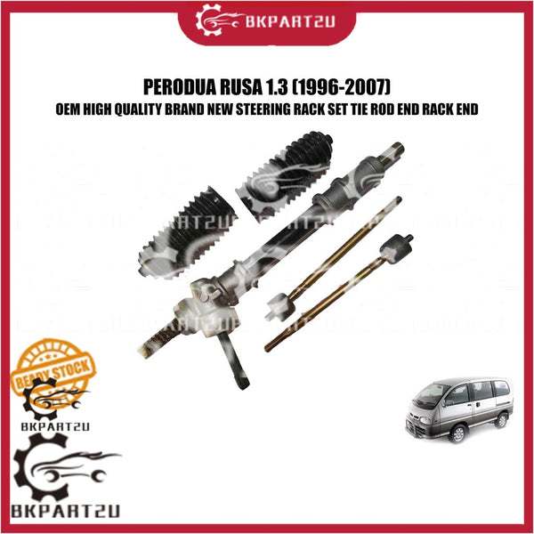 PERODUA RUSA 1.3 (1996-2007) NO POWER STEERING RACK SET TIE ROD END RACK END MADE BY BRAND NEW OEM 3 MONTH WARRANTY SET