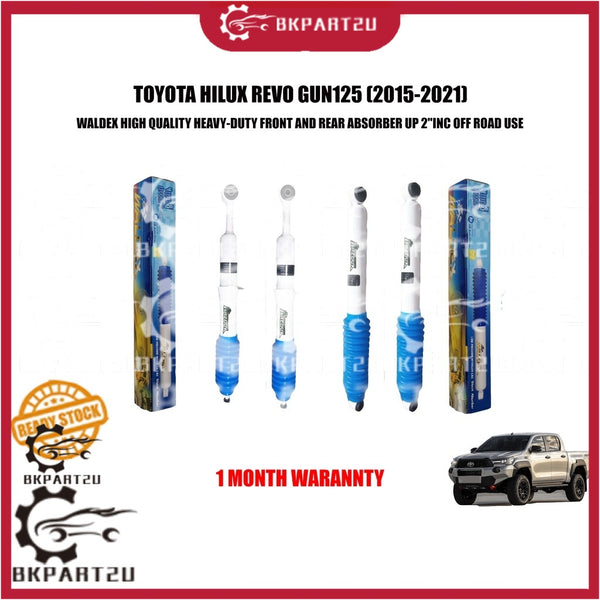 TOYOTA HILUX REVO GUN125 (2015-2021) FRONT AND REAR GAS ABSORBER UP 2"INCI TINGGI DARI ORIGINAL OFF ROAD USE WALDEX