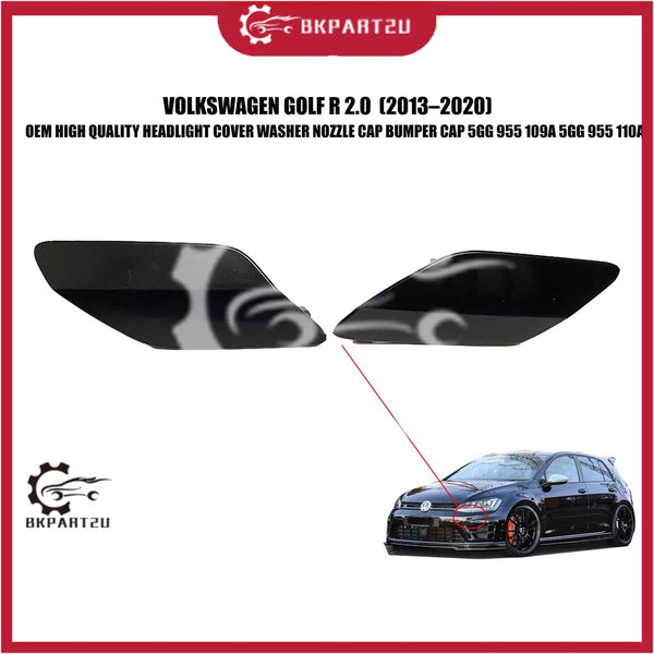 VOLKSWAGEN GOLF R 2.0 MK7 (2013–2020) HEADLIGHT COVER WASHER NOZZLE BUMPER CAP 5GG 955 109A 110A