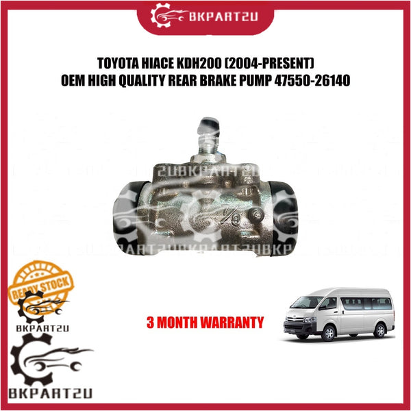 TOYOTA HIACE KDH200 (2004-PRESENT)  REAR BRAKE PUMP BELAKANG MADE BY OEM 3 MONTH WARRANTY 47550-26140