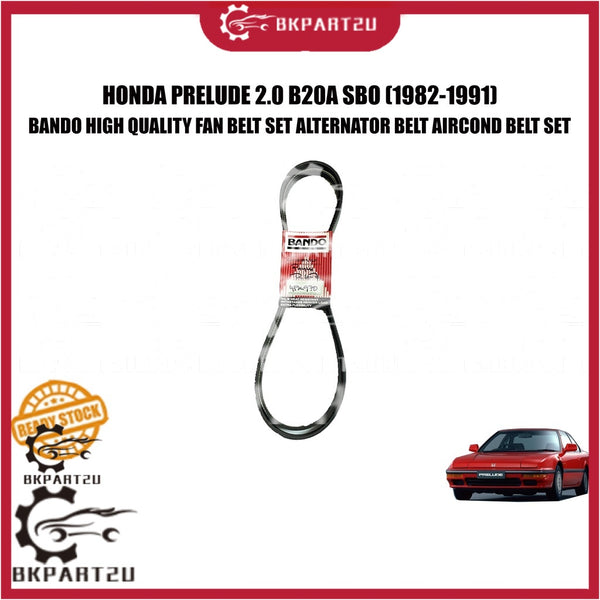 HONDA PRELUDE 2.0 B20A SBO (1982-1991) FAN BELT SET ALTERNATOR BELT AIRCOND BELT SET 2 PCS 5PK1030 4PK970