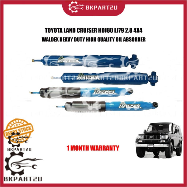 TOYOTA LAND CRUISER HDJ80 LJ79 2.8 4X4 FRONT AND REAR ABSORBER MADE BY WALDEX HEAVY-DUTY ROD 12.5MM BORE 30MM OUTSIDE 54