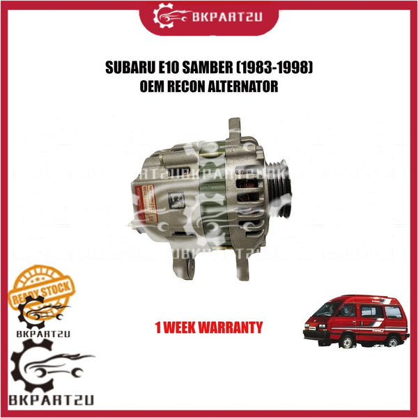 SUBARU E10 SAMBER (1983-1998) RECON ALTERNATOR MADE BY OEM 1 WEEK WARRANTY 4 PK 2 PIN