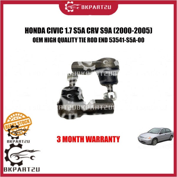 HONDA CIVIC 1.7 S5A CRV S9A (2000-2005) TIE ROD END ONE SET 2 PCS MADE BY OEM 53541-S5A-00 3 MONTH WARRANTY