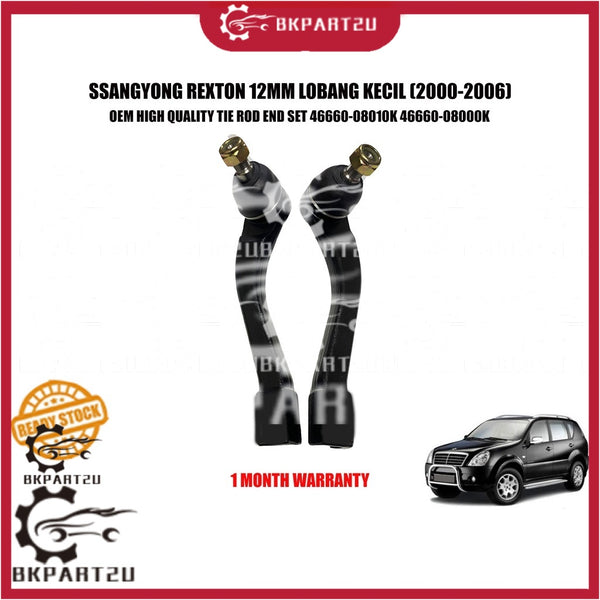 SSANGYONG REXTON 12MM LOBANG KECIL (2000-2006) TIE ROD END SET MADE BY OEM 46660-08010K 46660-08000K